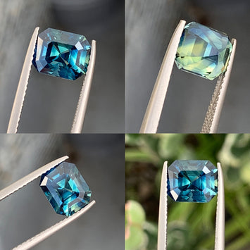 Natural Peacock Teal Sapphire 3.50 CT