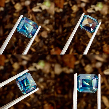 Teal Sapphire Peacock Colour 2.02 CT