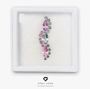 Natural Ceylon Sapphire Layout Set 1.93 carats - STRAGEMS & JEWELS