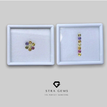 Natural Ceylon Sapphire Layout Set 3.04 carats total - STRAGEMS & JEWELS