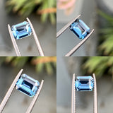 Natural Teal Sapphire 1.56 CT Emerald Cut Madagascaer