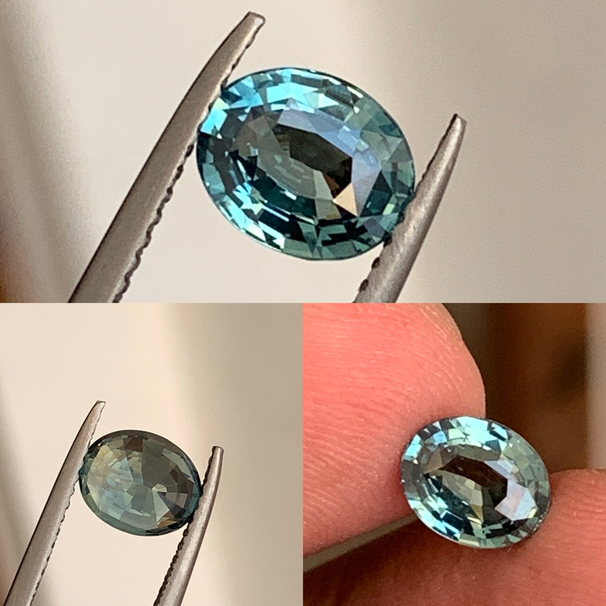 Natural Teal Sapphire 1.57 CT Oval