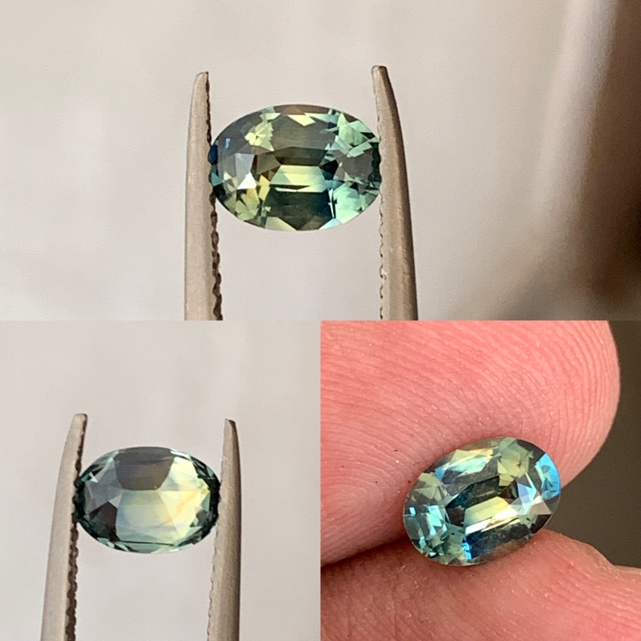 Natural Bi Color Sapphire 1.18 CT Oval