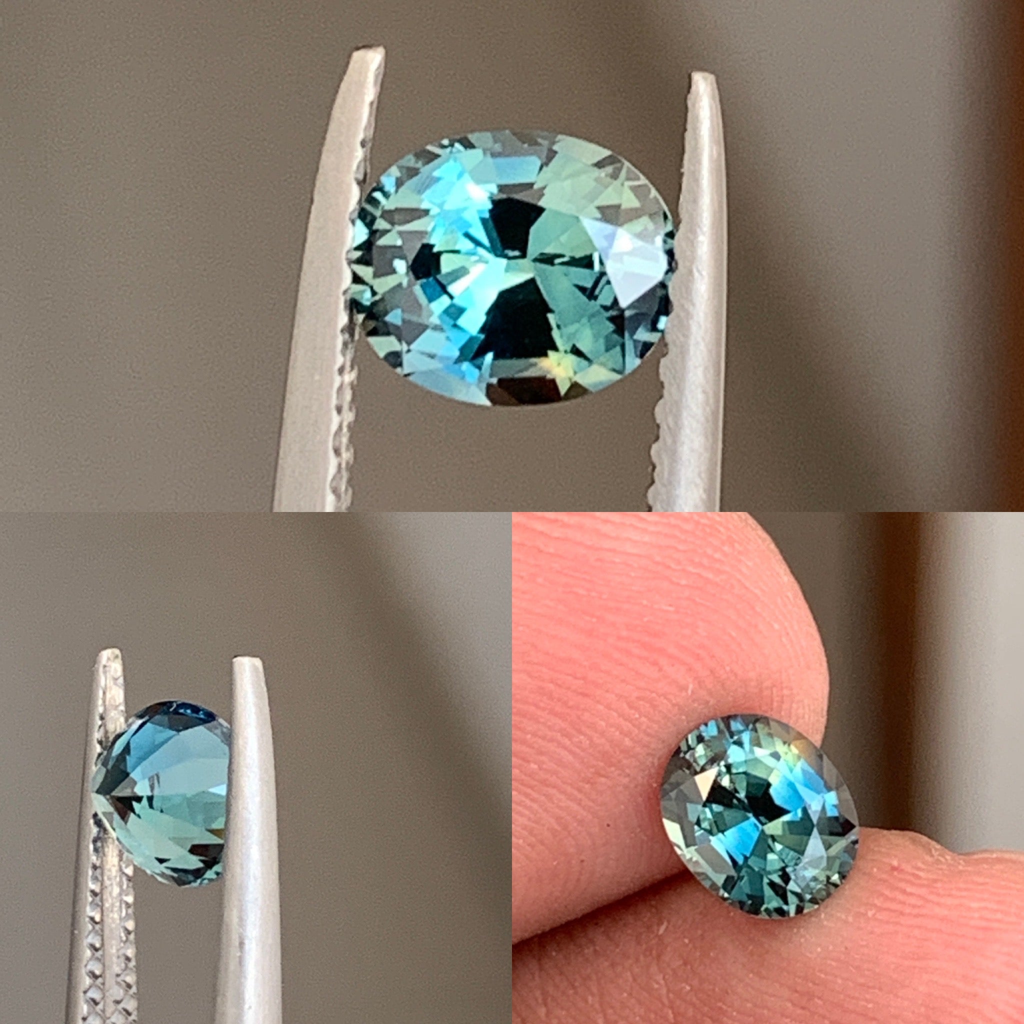 Natural Teal Sapphire 1.18 CT Oval