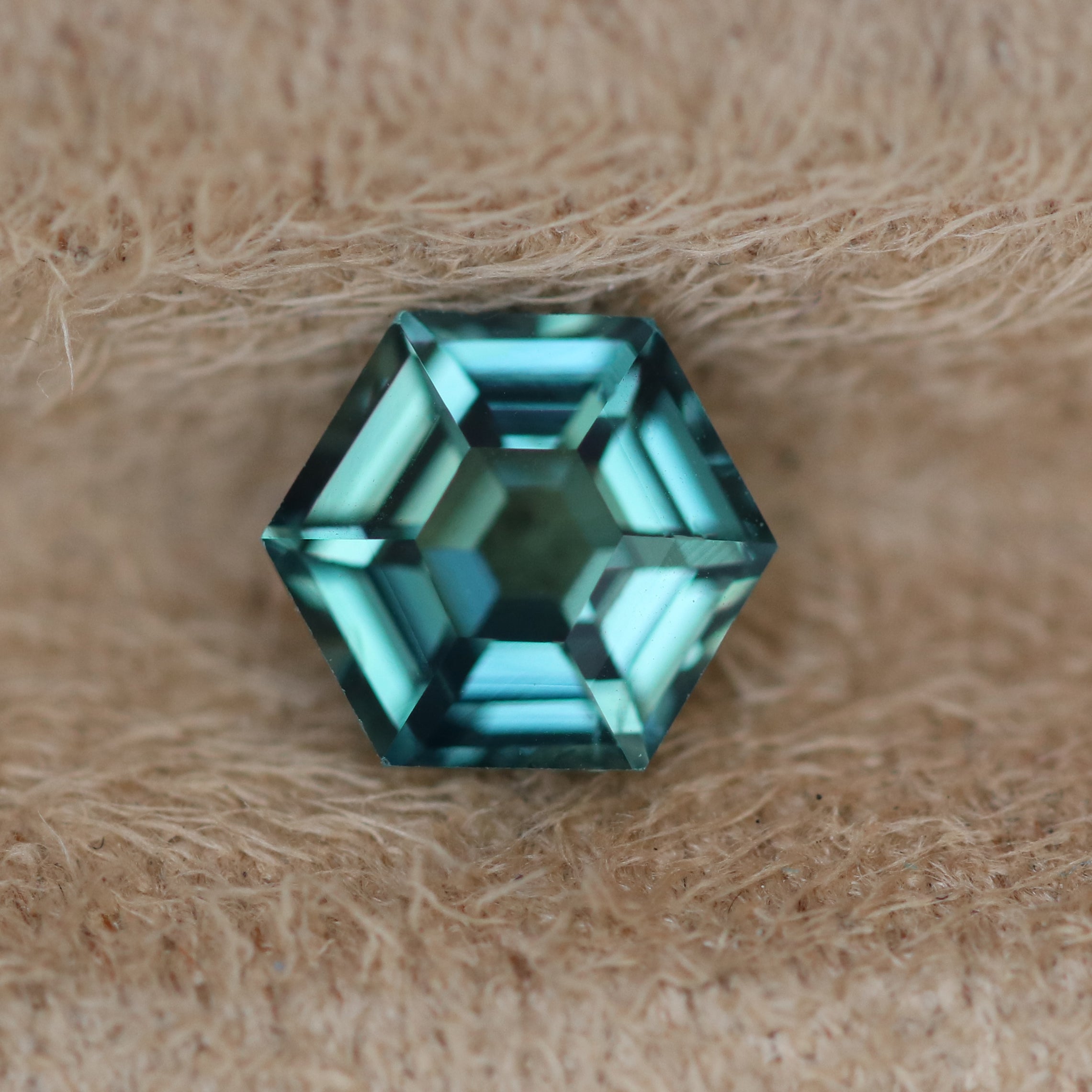 Natural Hexagon Teal Sapphire 1.31 CT