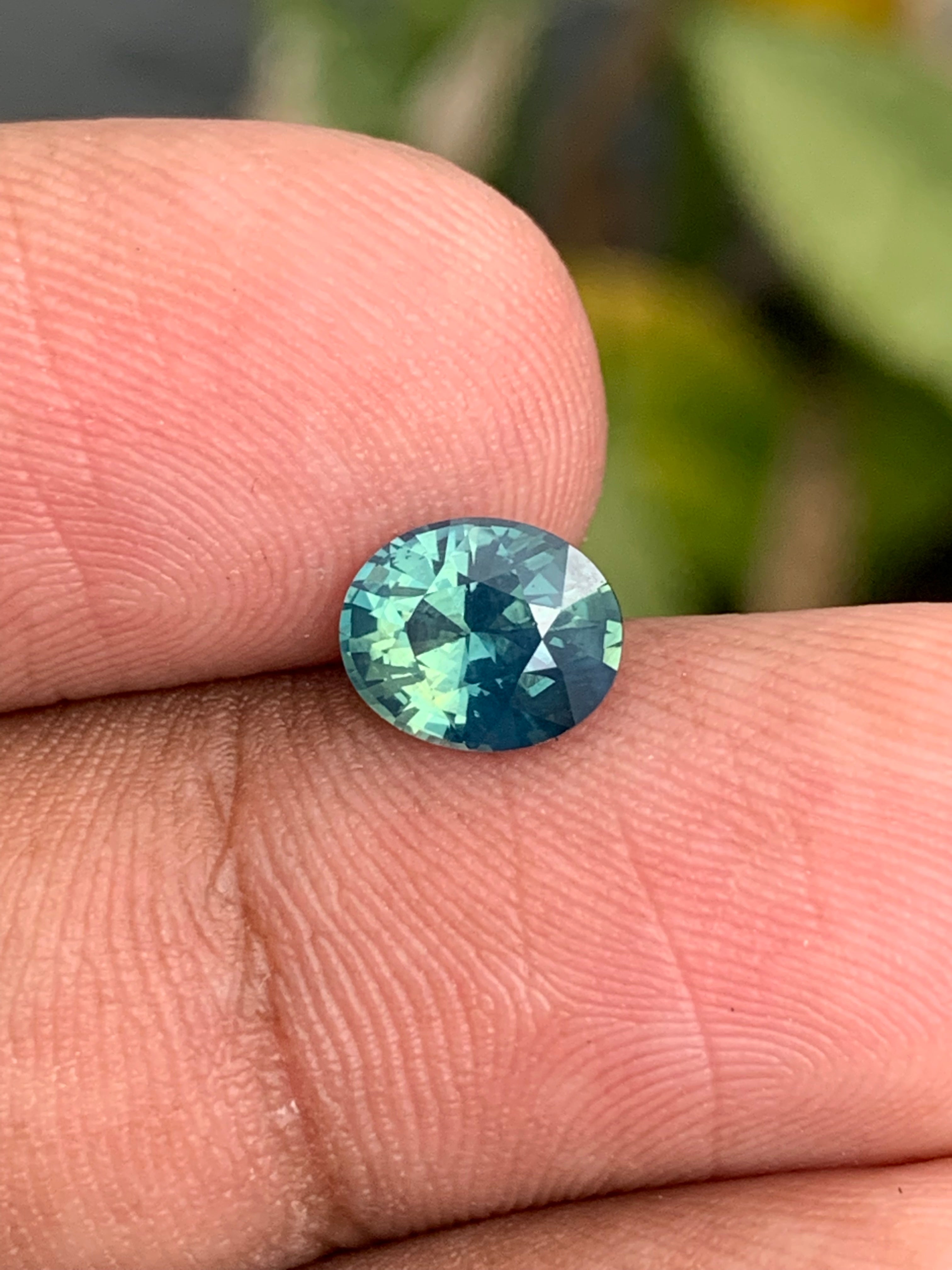 Natural Opalescent Teal Sapphire 1.73 CT