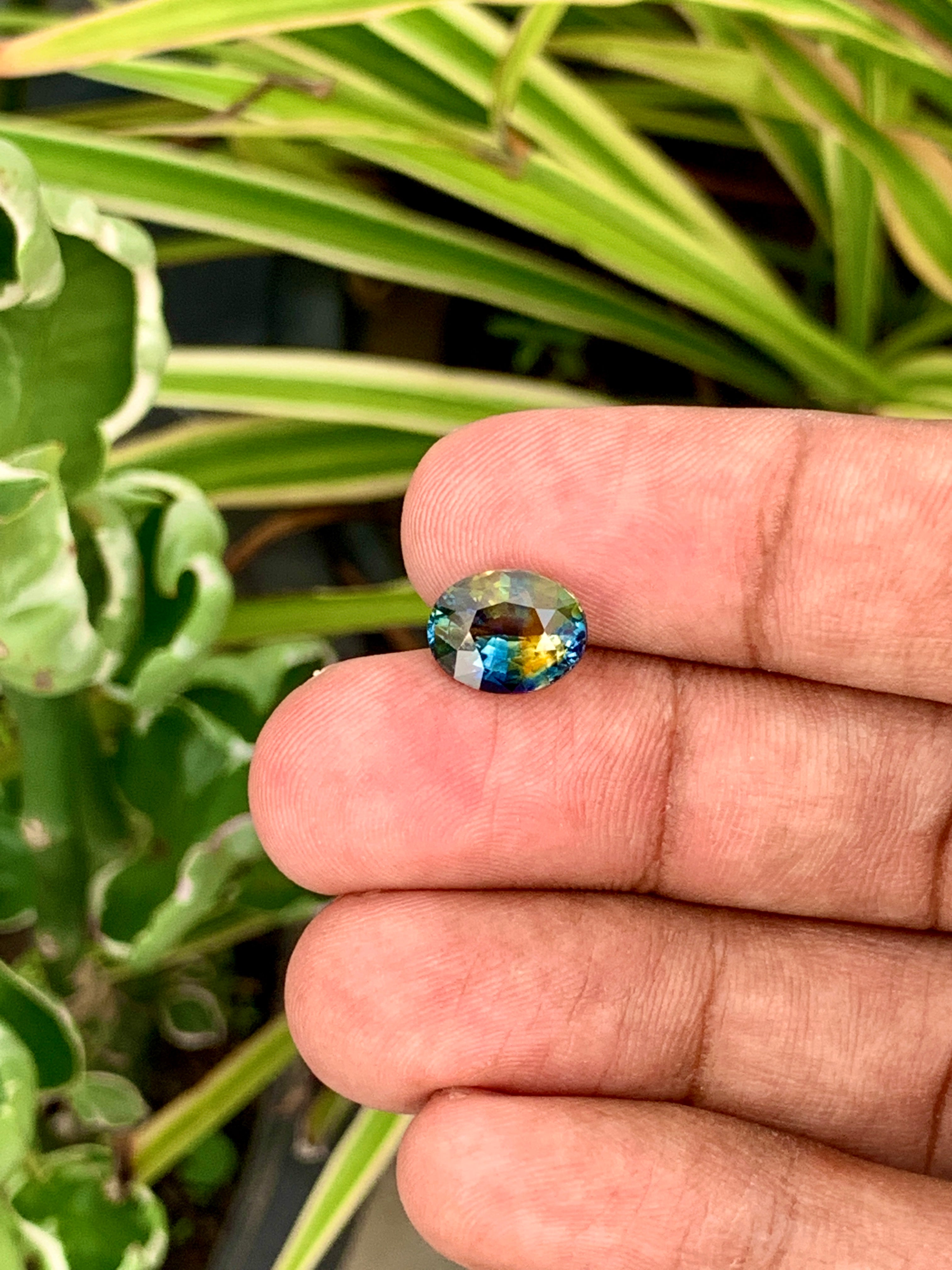Natural Bi - Color Sapphire 3.87 carats