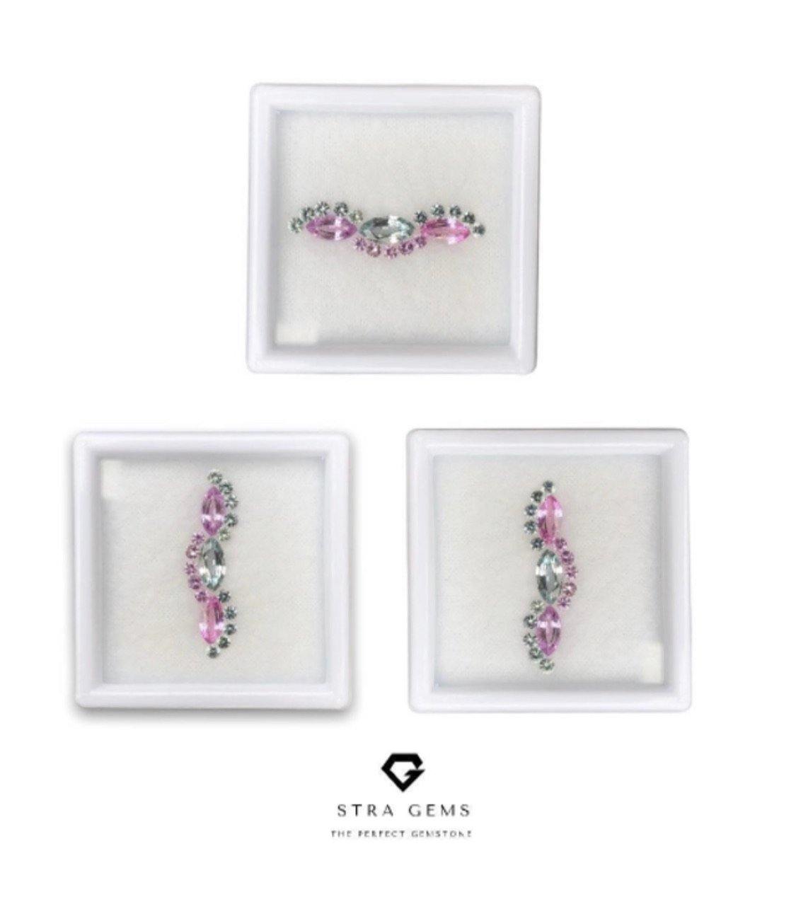 Natural Ceylon Sapphire Layout Set 1.93 carats - STRAGEMS & JEWELS