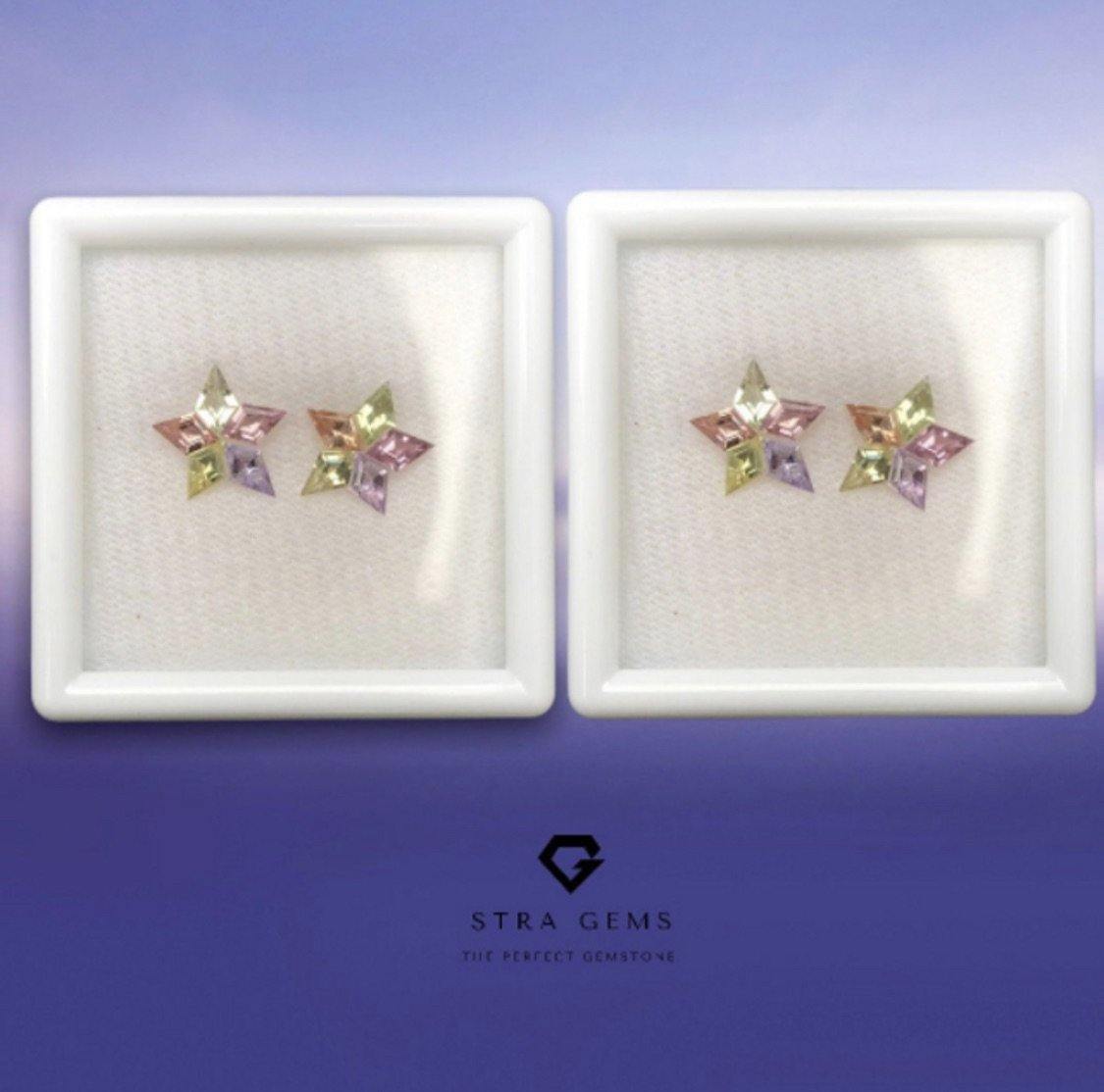Ceylon Sapphire Layout Set 2.01 carats total - STRAGEMS & JEWELS