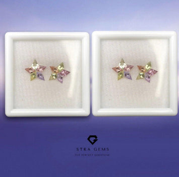 Ceylon Sapphire Layout Set 2.01 carats total - STRAGEMS & JEWELS