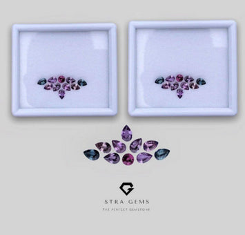 Natural Ceylon Sapphire Layout Set 4.20 carats total - STRAGEMS & JEWELS