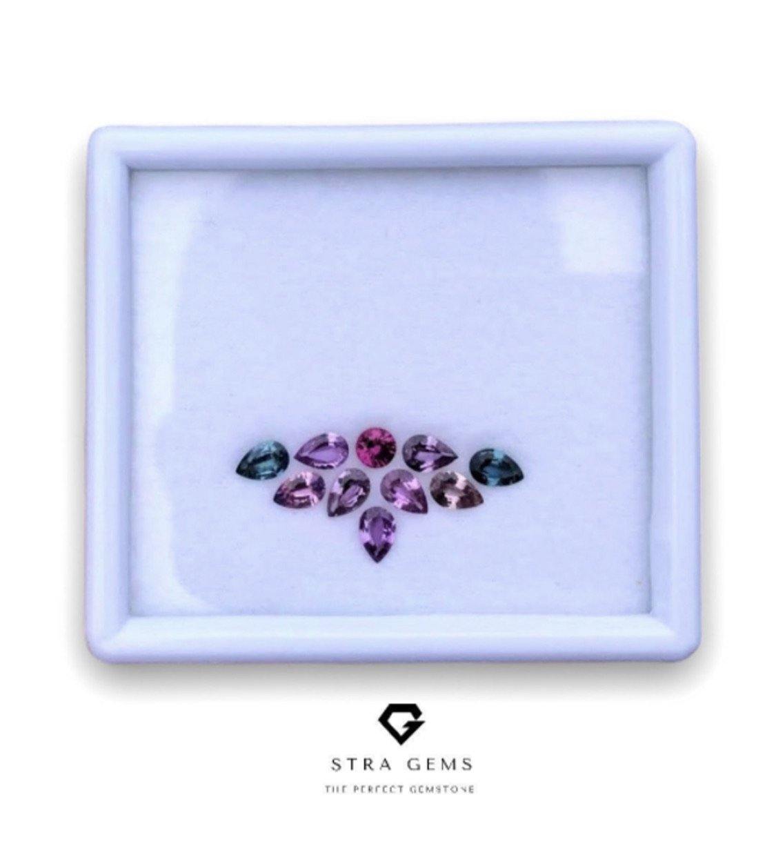 Natural Ceylon Sapphire Layout Set 4.20 carats total - STRAGEMS & JEWELS