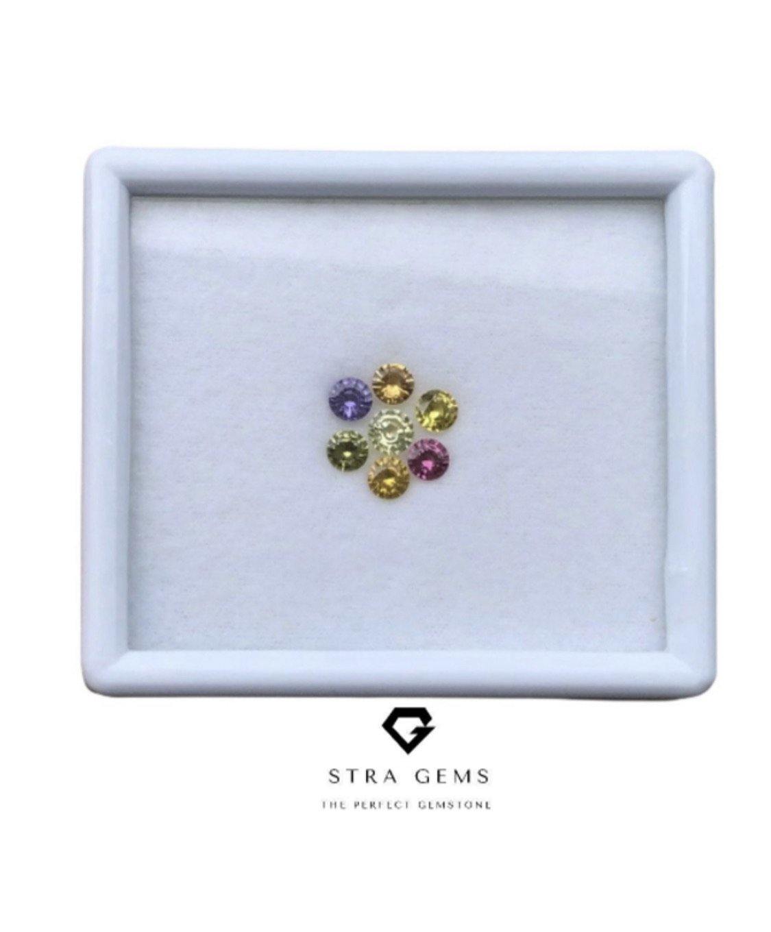 Natural Ceylon Sapphire Layout Set 3.04 carats total - STRAGEMS & JEWELS